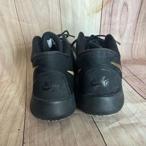 Nike Mens Air Precision 2 AA7069-090 Black Gold White Sneakers Shoes Size 13 - Picture 9 of 16
